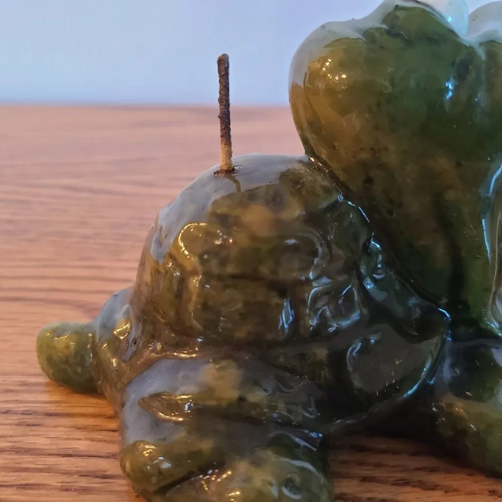 Vintage Turtle Candle - Novelty Wax Candle - Comic Turtle - Vintage Rare Unique